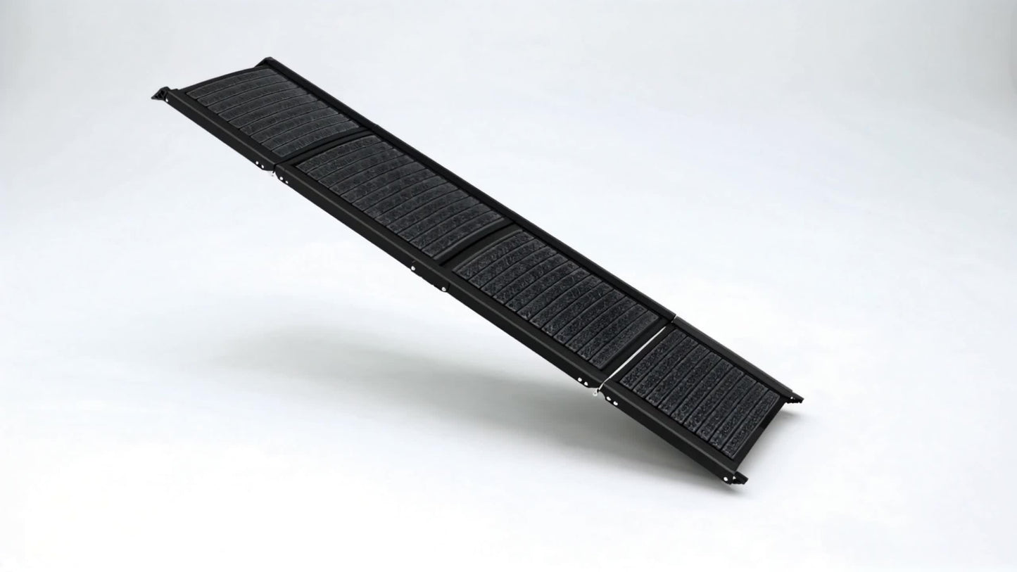 Hondenloopplank – Hondentrap – Loopplank – Hondentrapje – Opstapje – Zwart – Inklapbaar – Antislip – 157 cm – Metaal