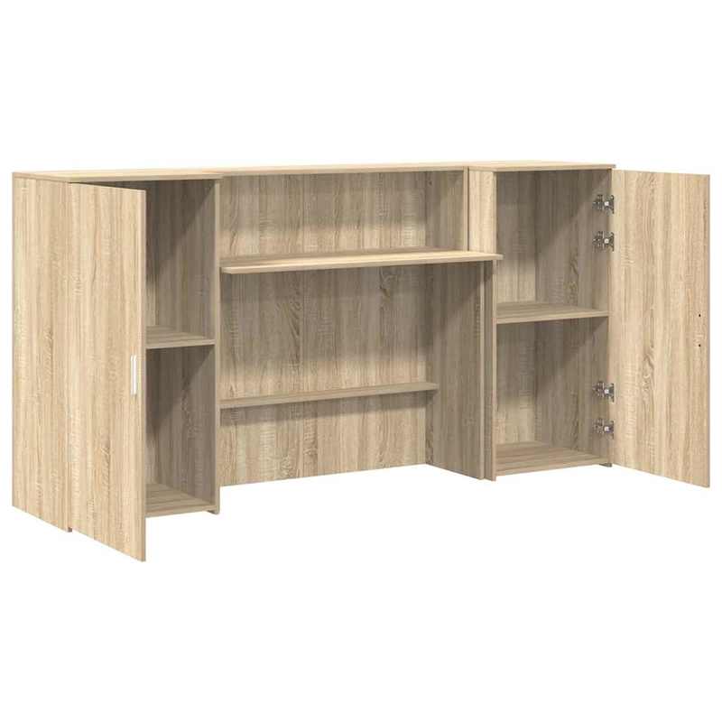 Balie – Receptiebalie – Toonbank – Bureaubalie – Winkelttoonbank – Sonoma Eiken – Houtmateriaal – Ruime Werkplek – Duurzaam Design
