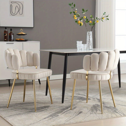 Fauteuil – Relaxstoel – Zitzak – Loveseat – Loungestoel – Moderne Velvet Fauteuil – Bloemenpatroon Rugleuning – Comfortabele Zitting – Met Metalen Poot
