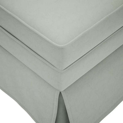 Chaise Longue – Loungebank – Ligstoel – Relaxbank – Bank met Armleuning – Lichtgrijs Velvet – Met Bolsterkussen – Stevig Metalen Frame