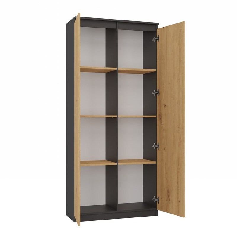 Wandplank – Boekenplank – Wandrek – Zwevende Plank – Opbergkast – 8 Ruime Schappen – Kras- en Vochtbestendig Laminaat