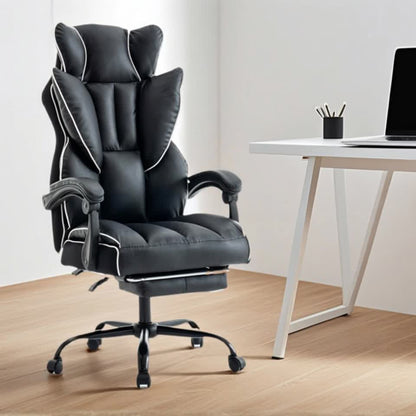 Gamingstoel – Gamestoel – Gaming Chair – Bureaustoel – Game Stoel – Ergonomisch Ontwerp – Verstelbare Voetensteun – Hoofdkussen – Aluminium Frame – Draaibaar