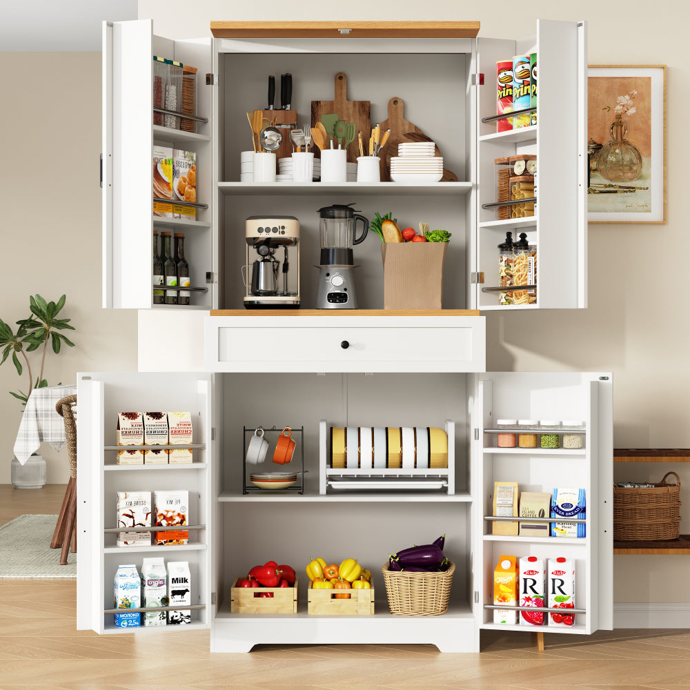 Dressoir – Sideboard – Opbergkast – Buffetkast – Kast – Modern Design – 12 Deurtjes & Lades – Groot Formaat 80x40x180 cm – Duurzaam Materiaal – Ruime Opbergruimte