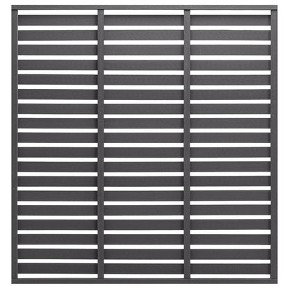 Schuttingpaneel – Tuinscherm – Tuinafscheiding – Tuinhek – Tuinborder – Horizontaal Design – Hout-Kunststof Composiet – 180x180 cm – Weerbestendig & Onderhoudsvrij - Grijs