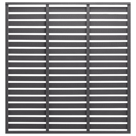 Schuttingpaneel – Tuinscherm – Tuinafscheiding – Tuinhek – Tuinborder – Horizontaal Design – Hout-Kunststof Composiet – 180x180 cm – Weerbestendig & Onderhoudsvrij - Grijs