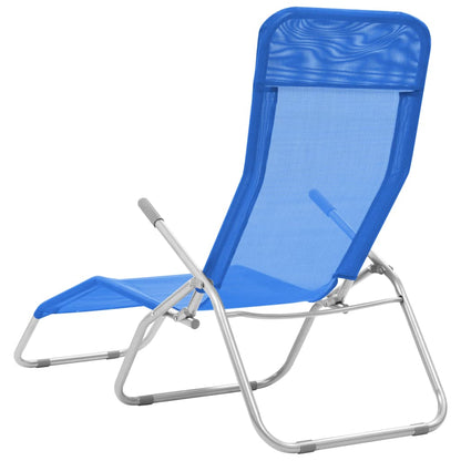 2 Vouwbare Ligstoelen – Tuinstoelen – Strandstoelen – Relaxstoelen – Verstelbare Rugleuning – Gepoedercoat Staal