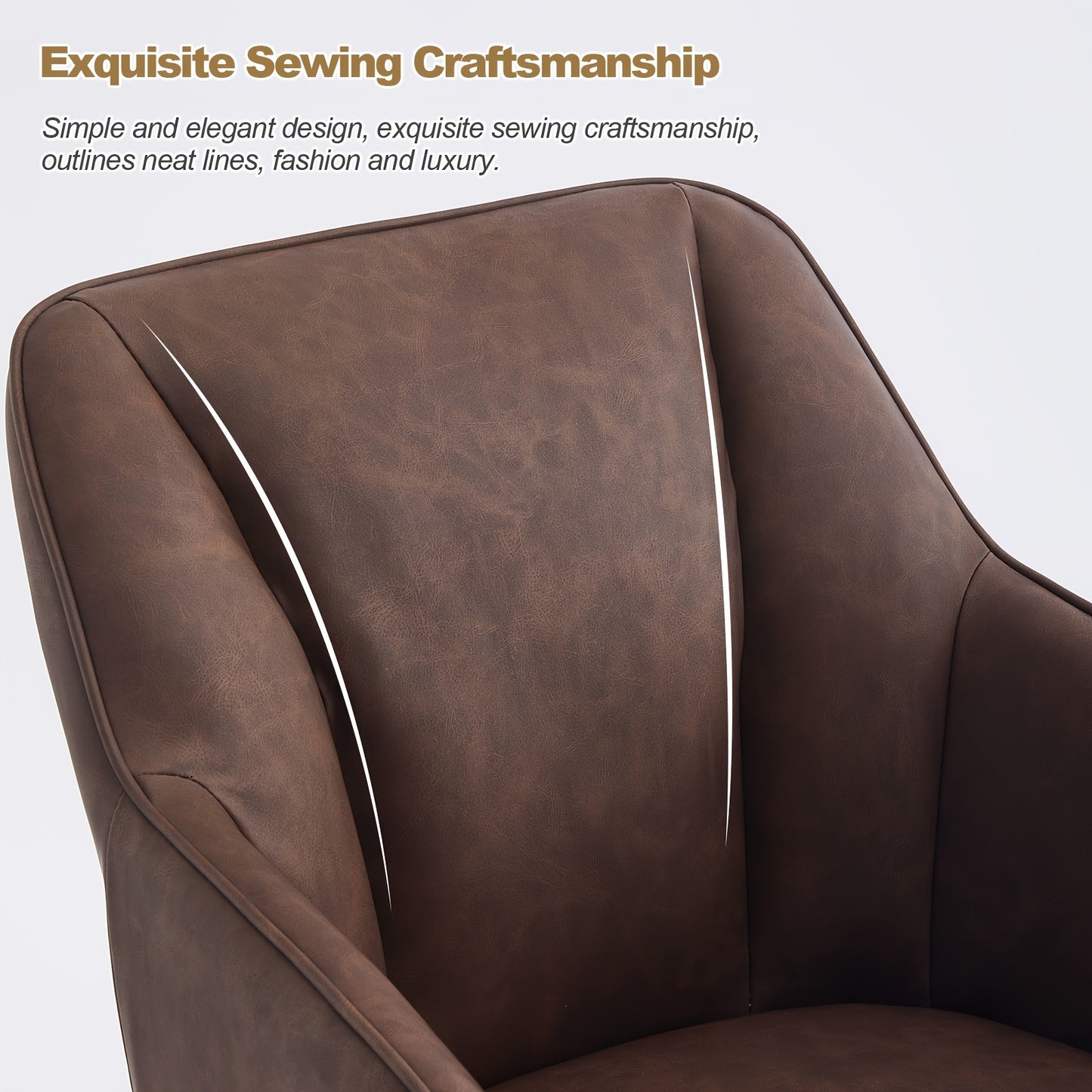 Moderne Eetkamerstoelen – Stoelen Set – Design Stoelen – Comfortabele Stoelen – Eettafel Stoelen – Memory Foam Zitting – Stevig Metaal Frame – Bruin