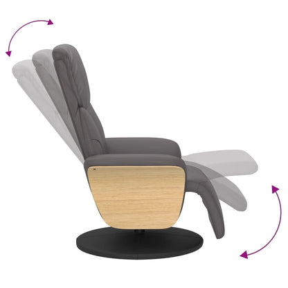 Relaxfauteuil – Relaxstoel – Loungefauteuil – Draaifauteuil – Verstelbare Fauteuil – Kunstleer – 360° Draaibaar – Verstelbare Rugleuning 105-125°