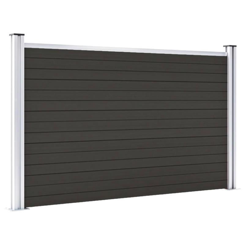 Schuttingpaneel – Tuinscherm – Hekpaneel – Tuinafscheiding – Privacy Scherm – WPC Materiaal – 180x105 cm Zwart – Weerbestendig & Onderhoudsvriendelijk