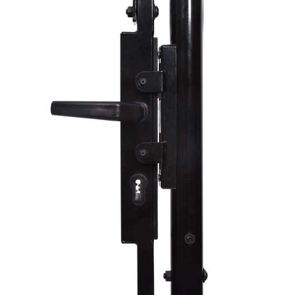 Tuinpoort – Tuindeur – Schuttingpoort – Poortdeur – Hekpoort – Metalen zwart – Staal stevig – 1x1,5 meter