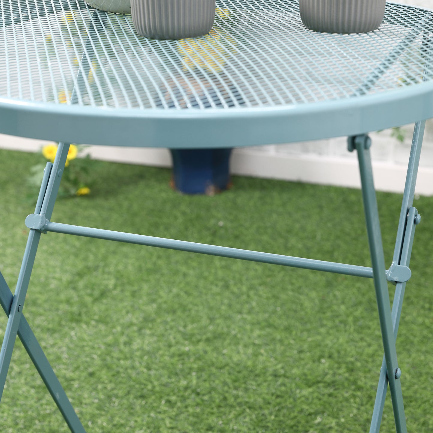 Bistroset – Tuinset – Balkonset – Tuintafel – Bistrotafel – Inklapbaar – Lichtgewicht Metalen Frame – Compact Voor Balkon