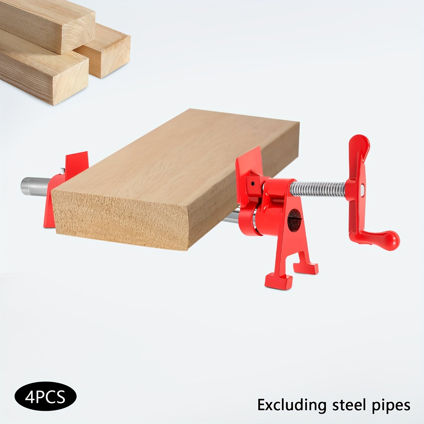 Houtklem – Lijmklem – Hoekklem – Schroefklem – Houtlijmklem – Gietijzer – 4 Stuks – 19 cm Lengte