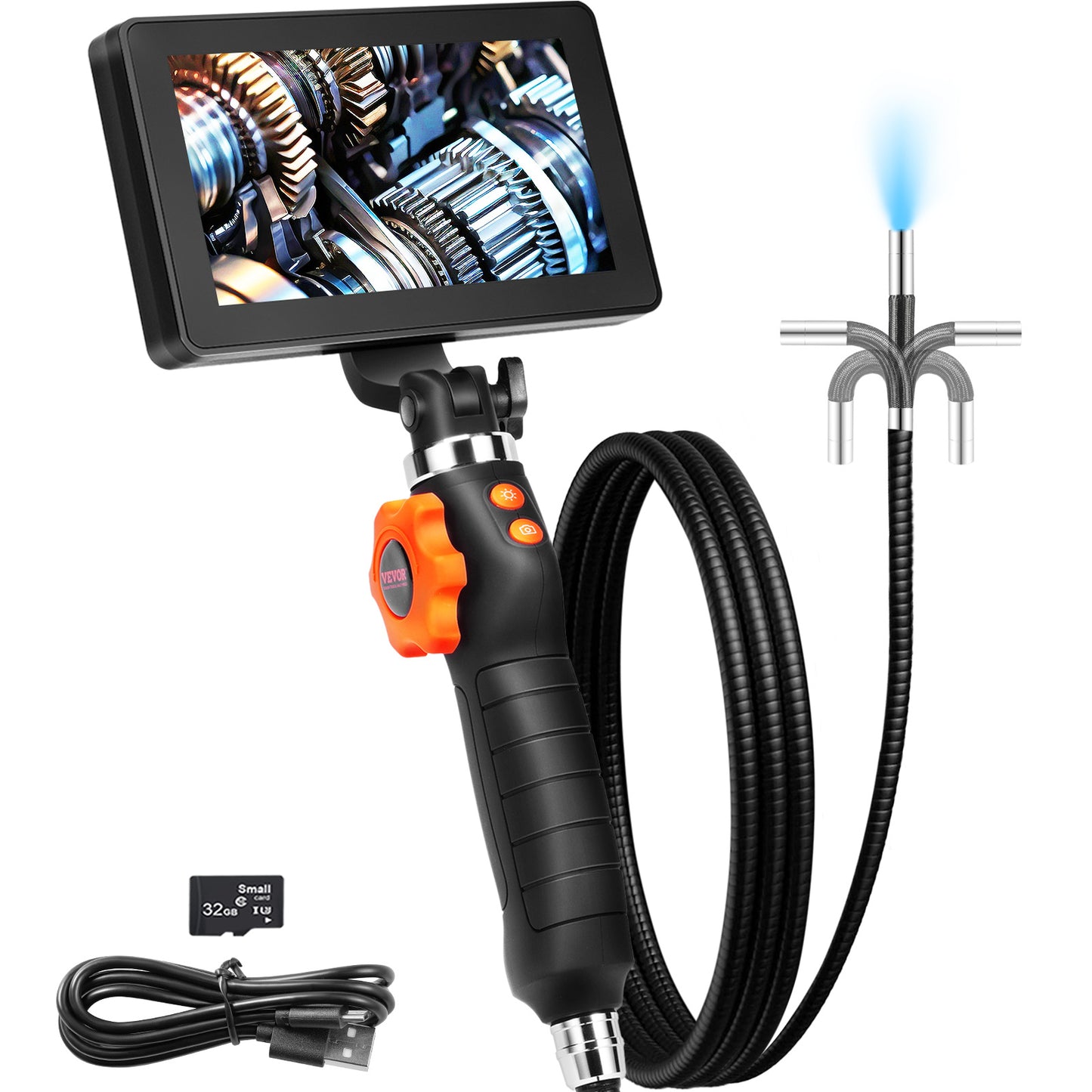 Endoscoop – Inspectiecamera – Borescoop – Controlecamera – Buiskijker – 180° Draaibare Lens – 5 Inch 1080p IPS Scherm