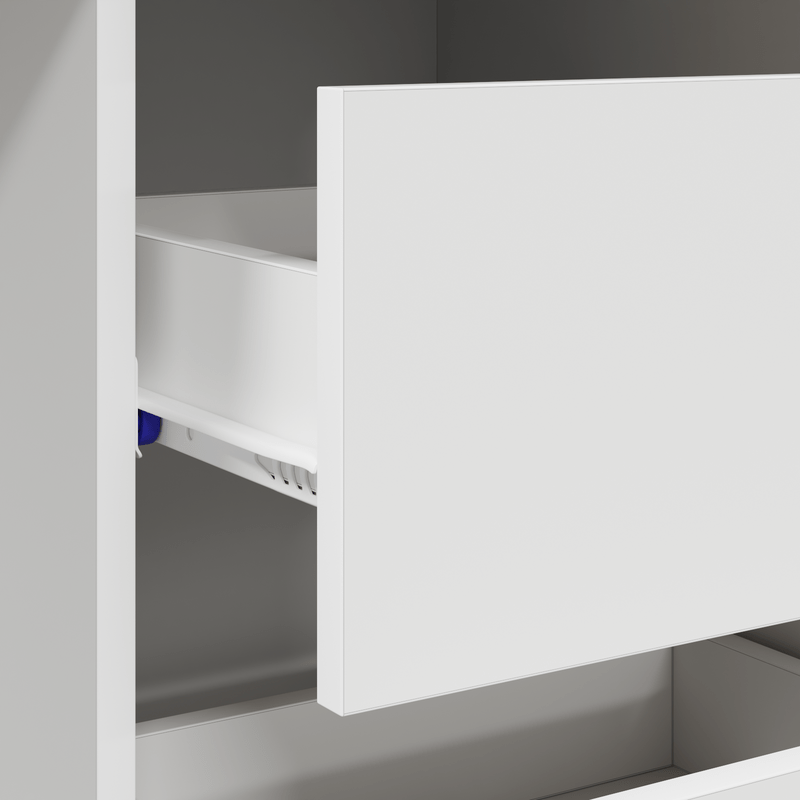 Bureau – Computertafel – Bureautafel – Werktafel – Schrijftafel – Wit Design – MDF & Hardhout – Met Lades en Opbergruimte