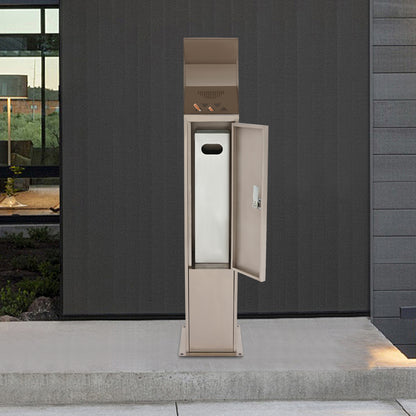 Outdoor/ Standing Cigarette Butt Disposal - Heavy-Duty Stainless Ashtray with Open-Top Design & Hygienic Ash Collector, Self-Standing Cigarette Bin for Public Spaces, Parks, Bars, Restaurants - Easy-Clean (No Required