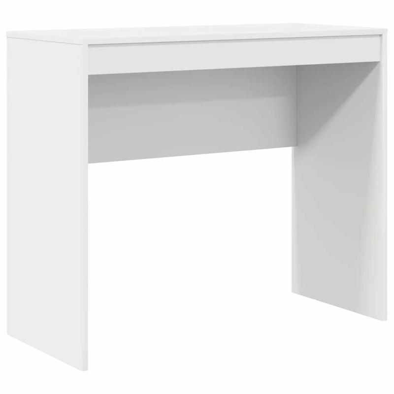 Desk with Storage Space with Shelf 2pcs White 90 X 40 X 76Cm Sleek Exterior, Ample Storage Space, Sturdy And Smooth, Featuring a Minimalist And Functional Design.