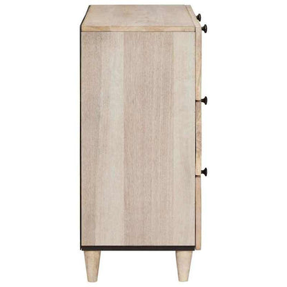 Dressoir – Buffetkast – Opbergkast – Ladekast – Kast – Massief Mangohout Wit – Compact 60x33x75 cm – Stevig & Eigentijds Europees Design