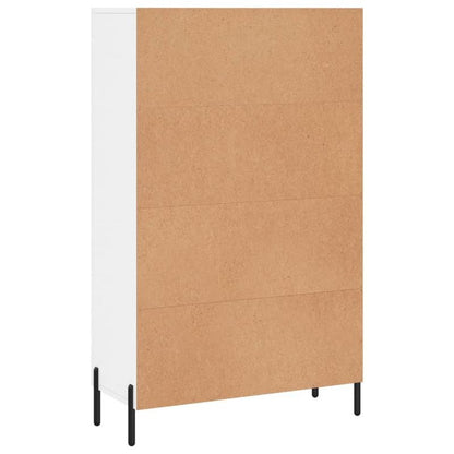Highboard – Dressoir – Buffetkast – Opbergkast – Sideboard – Hoogglans Wit – Ruime Opbergruimte – Duurzaam Hout-Metaal