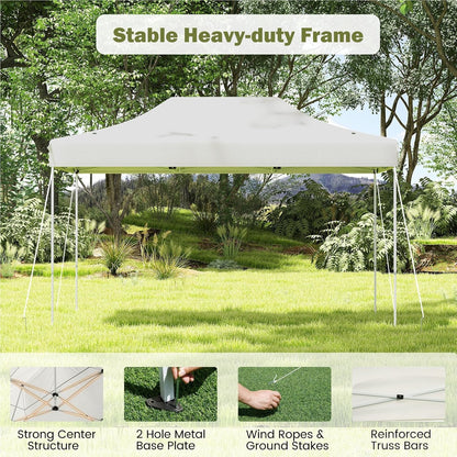 Pop-Up Pavilion – Partytent – Vouwtent – Schaduw Tent – Tuin Tent – 3 x 4,5 Meter – Waterafstotend Oxford Doek – Verstelbare Hoogte