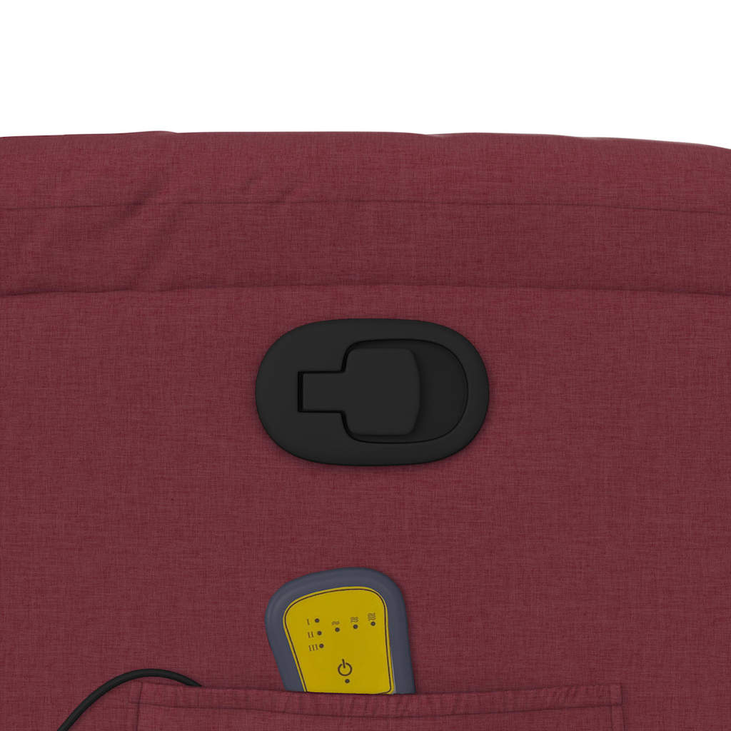 Massagestoel – Massagefauteuil – Relaxstoel – Ontspanningsstoel – Elektrisch Verstelbaar – Wijnrood – 6 Massagepunten – USB Aansluiting
