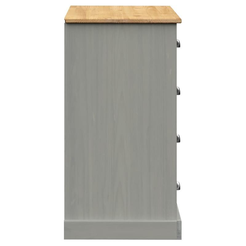 Sideboard – Dressoir – Kast – Opbergmeubel – Buffetkast – Grijs – Massief Grenenhout – 113x40x75 cm – Veelzijdige Opbergruimte – Duurzaam Design