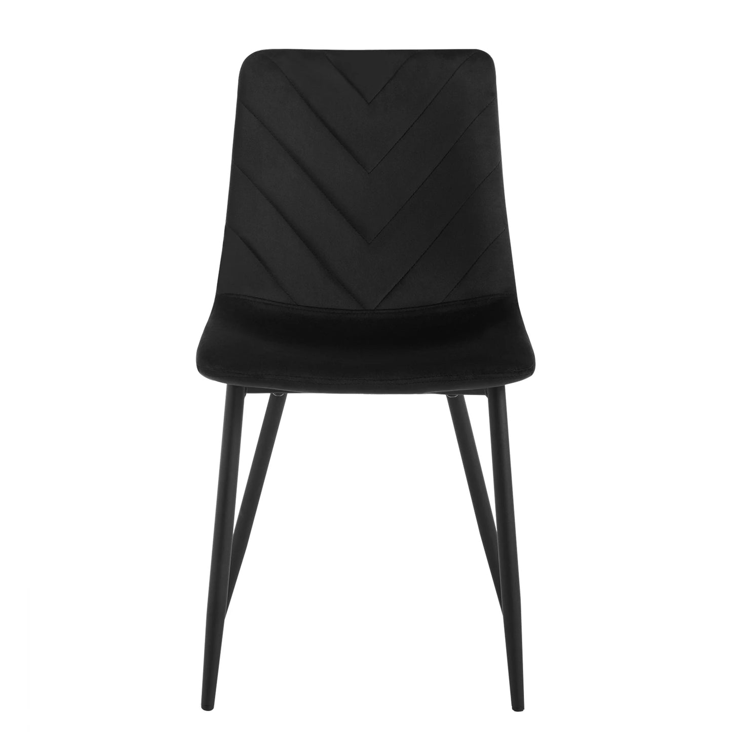 Eetkamerstoelset van 4 - Stoel - Woonkamerstoel - Eetkamer - 44 cm x 81 cm x 51 cm - Zwart
