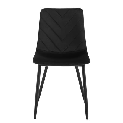 Eetkamerstoelset van 4 - Stoel - Woonkamerstoel - Eetkamer - 44 cm x 81 cm x 51 cm - Zwart