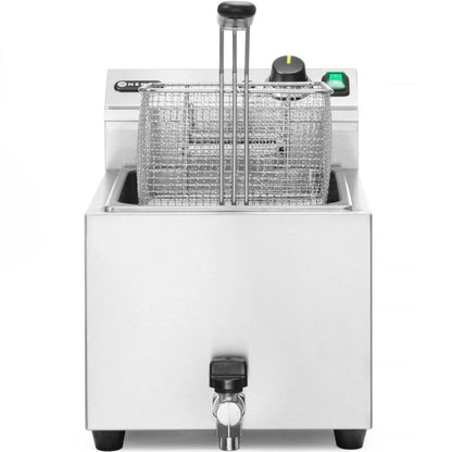 Elektrische Friteuse – Frituurpan – Snackpan – Frituurketel – Frituurapparaat – 10 Liter Inhoud – RVS Behuizing Met Aftapkraan