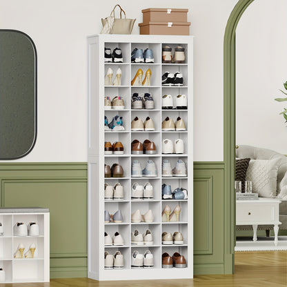 Schoenenkast – Schoenenrek – Schoenencabinet – Opbergkast Schoenen – Schoenendisplay – Wit – 30 Paar Capaciteit – Verstelbare Planken