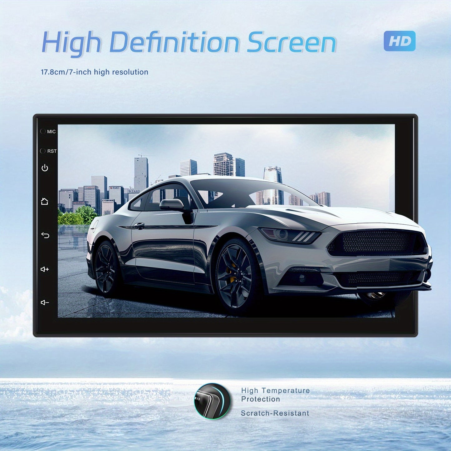 Car Multimedia Speler – Autoradio – Navigatiesysteem – Touchscreen Stereo – Inbouw Radio – 7 Inch HD IPS Scherm – Draadloze CarPlay & Android Auto – Qualcomm Snapdragon 8-Core Processor