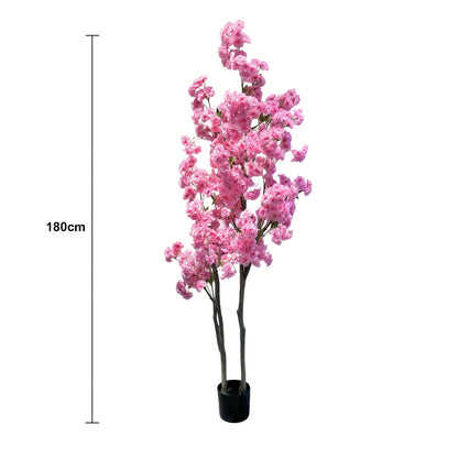 Kunstbloesemboom – Kunstboom – Nepboom – Bloesemboom – Sierboom – 180 cm Hoog – Realistische Zijde Bloemen – Onderhoudsvrij