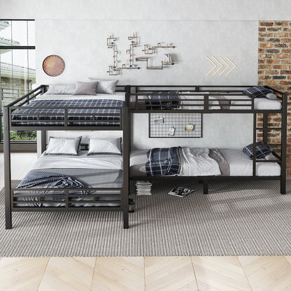 Stalen Stapelbed – Hoogslaper – Twee-onder-een-kap Bed – Bunkbed – Tienerbed – Ruimtebesparend – Stevig Lattenbodem – 90x200 & 140x200 cm
