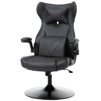 Gamingstoel – Gamestoel – Bureaustoel – Werkstoel – Draaistoel – Ergonomisch Ontwerp – Rockingfunctie – Zwart – Verstelbare Hoek – Nek- en Lendenkussens – Max. 120 kg