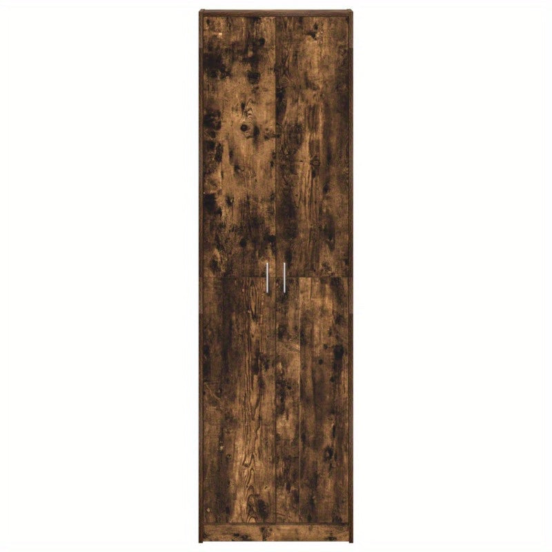 Kledingkast Modern – Garderobekast – Linnenkast – Kasten – Bergkast – Smoked Oak Finish – Ruimtebesparend Ontwerp (55x25x189 cm)