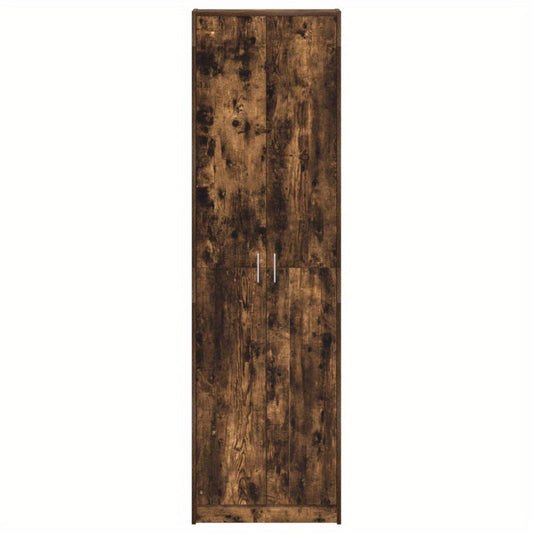 Kledingkast Modern – Garderobekast – Linnenkast – Kasten – Bergkast – Smoked Oak Finish – Ruimtebesparend Ontwerp (55x25x189 cm)