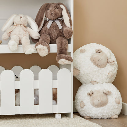 Boekenkast – Boekenrek – Vakkenkast – Opbergkast – Kinderboekenkast – MDF Wit – 91x30x114 cm – Draagvermogen 25 kg