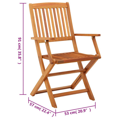 Vouwstoel Tuinstoel Klapstoel Balkonstoel Terrasstoel – Met Armleuning – Massief Eucalyptus Hout – Weerbestendig & Comfortabel
