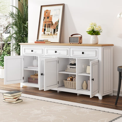 Dressoir – Opbergkast – Ladekast – Buffetkast – Commode – Modern Minimalistisch Design – 160 cm Groot Wit