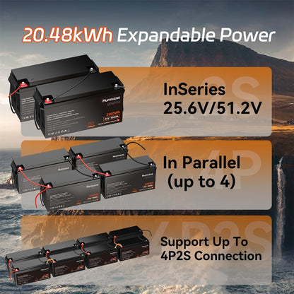 LiFePO4 Accu – Lithium Batterij – Bootaccu – Camperaccu – Zonne-energie Accu – 24V 100Ah – 800A Pieksstroom – 15.000+ Levensduurcycli