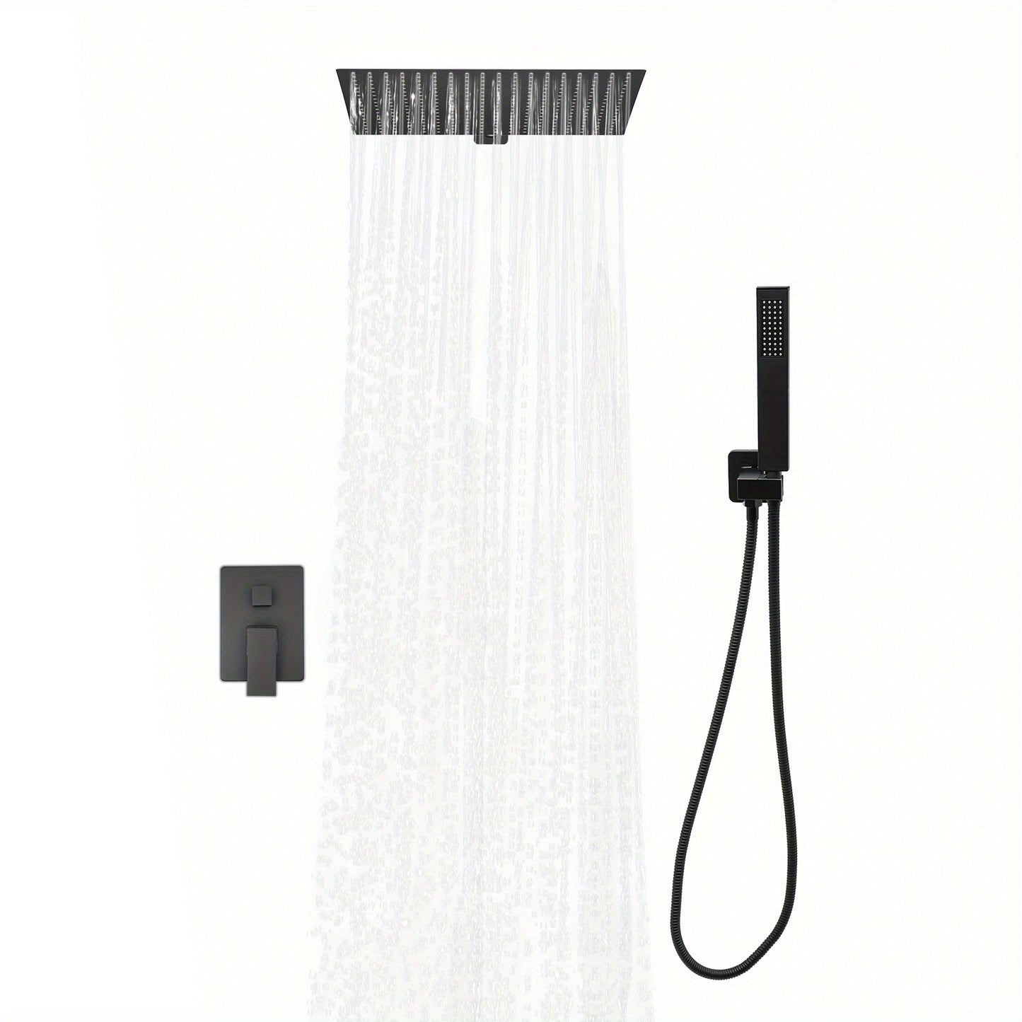 Inbouwdouchearmatuur – Inbouwdoucheset – Douchesysteem – Thermostatische Douche – Wandmontage – Met Handdouche – 360° Verstelbare Houder – Hoogwaardig Messing & Roestvrij Staal