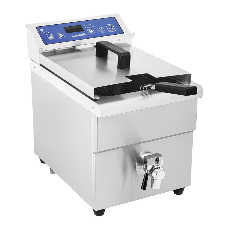 Induction Fryer with Tap, 230V, Royal Catering, 10L - QUORE