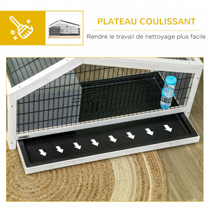 Konijnenkooi – Knaagdierkooi – Konijnenhok – Caviakooi – Binnenkooi – Ruim 90x53x50 cm – Duurzaam Vurenhout & Staal
