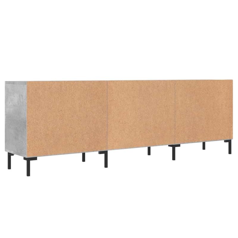 TV-meubel – Tv-kast – Tv-dressoir – Mediameubel – Tv-stand – Betongrijs – Ruimtebesparend Ontwerp – Hout en IJzer