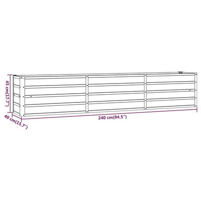 Plantenbak – Bloembak – Moestuinbak – Verhoogde Bak – Bloembak Voor Buiten – Cortenstaal – Weerbestendig – 240x40x45 cm – Verhoogd Voor Optimale Drainage