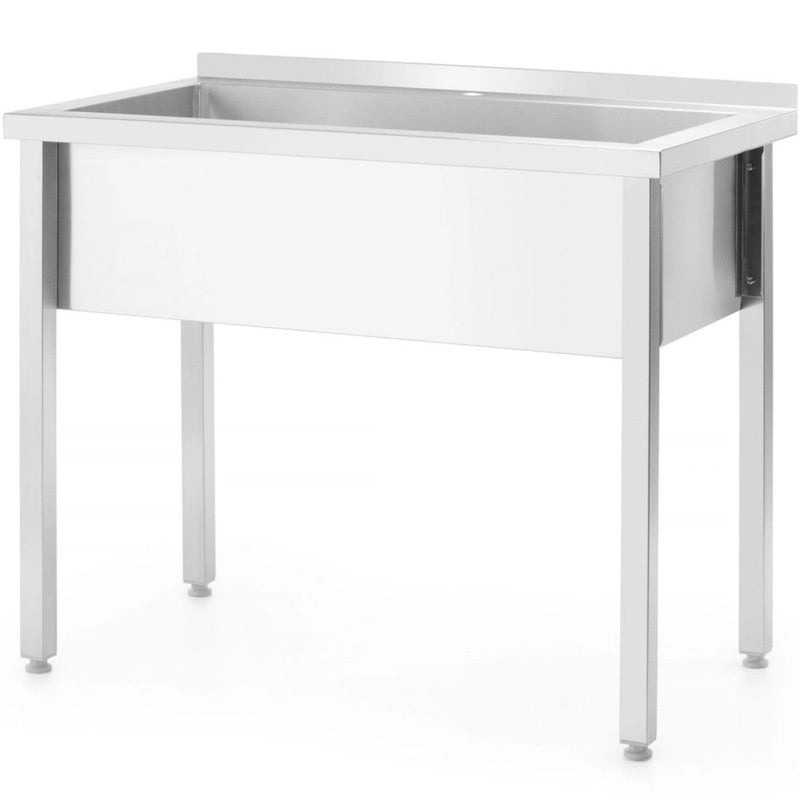 Spoelbak – Gootsteen – Wasbak – Keukenkraan – Horecabak – Roestvrij Staal – 800x600x850 mm – Verstelbare Poten