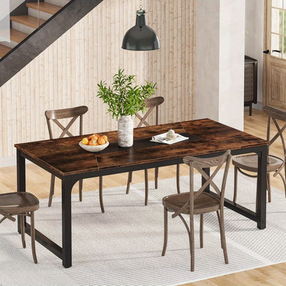 4-6 People Use Extra Long Office Desks. Business Office Conference Table, a Large Workbench Placed in The Office Or Conference Room, Uniquely Designed Furniture