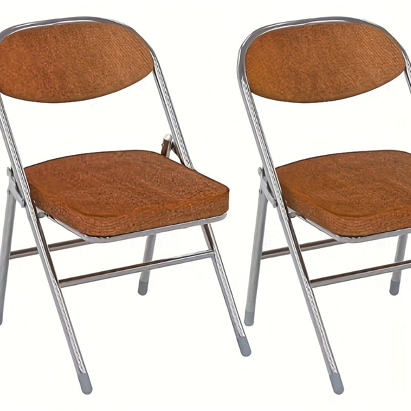 Eetkamerstoel – Stoel – Kuipstoel – Vergaderstoel – Kantoorstoel – Corduroy Bekleding – Stapelbaar & Direct Gebruiksklaar – Set van 2 - Bruin