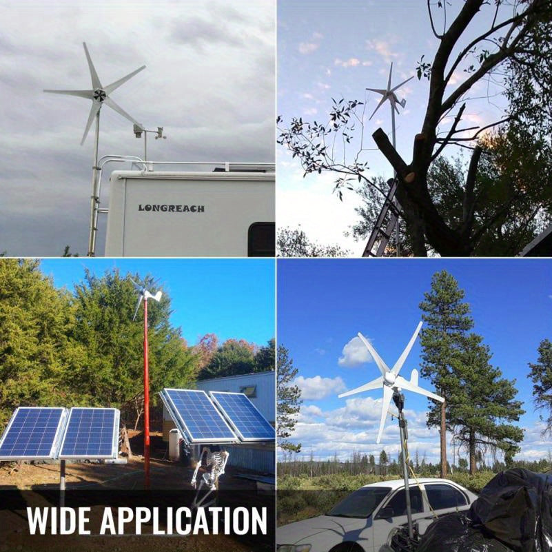 Windturbine – Windmolen – Windgenerator – 500W Generator – 5-Bladig Ontwerp – Laadregelaar – Off-Grid Inzetbaar