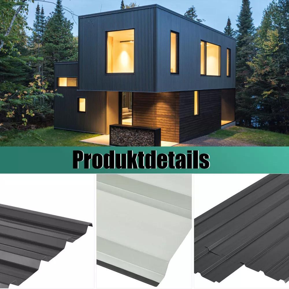 Dakplaten – Dakpanelen – Golfplaten – Geprofileerde Dakplaten – Muurplaten – Gegalvaniseerd Staal – 24 Stuks 129x45 cm 0,25 mm – Weerbestendig & Roestvrij