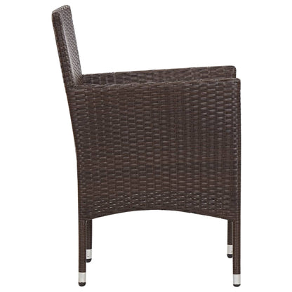 Poly Rattan Tuinset – Garden Set – Loungeset – Balkonmeubilair – Terrasmeubilair – Weerbestendig Polyethyleen Rattan – Comfortabele Afneembare Kussens – Bruin
